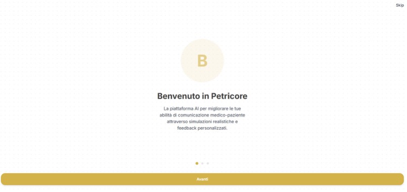 Schermata di benvenuto